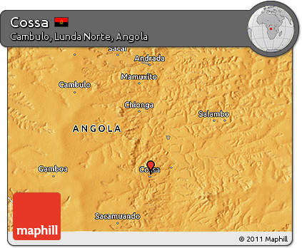 Political 3D Map of Cossa