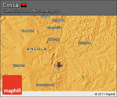 Political 3D Map of Cossa