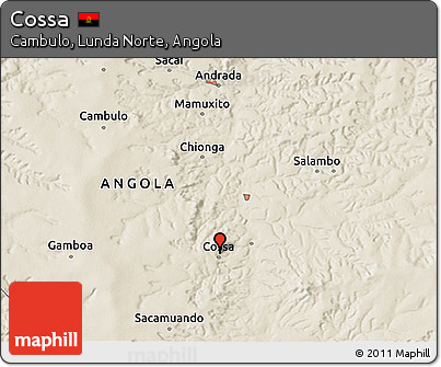Shaded Relief 3D Map of Cossa