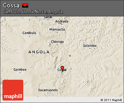 Shaded Relief 3D Map of Cossa