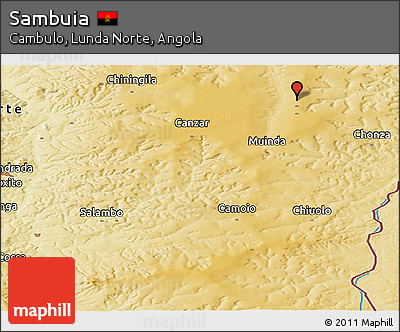 Physical Panoramic Map of Sambuia