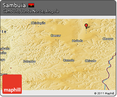 Physical Panoramic Map of Sambuia