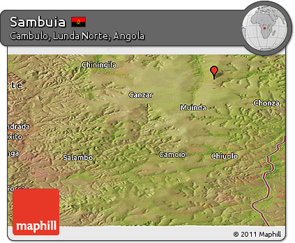 Satellite Panoramic Map of Sambuia