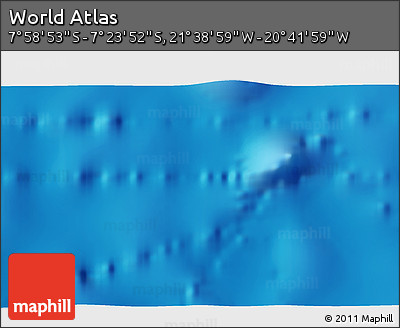 Shaded Relief 3D Map of the Area around 7° 41' 23" S, 21° 10' 29" W