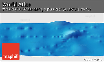 Shaded Relief Panoramic Map of the Area around 7° 41' 23" S, 21° 10' 29" W