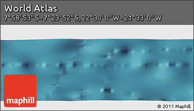 Satellite Panoramic Map of the Area around 7° 41' 23" S, 22° 1' 29" W