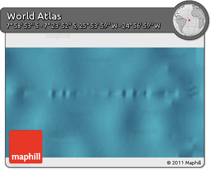 Satellite 3D Map of the Area around 7° 41' 23" S, 25° 25' 29" W