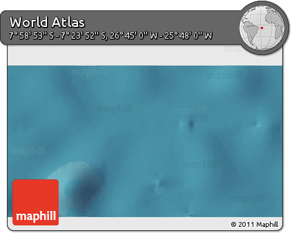 Satellite 3D Map of the Area around 7° 41' 23" S, 26° 16' 29" W