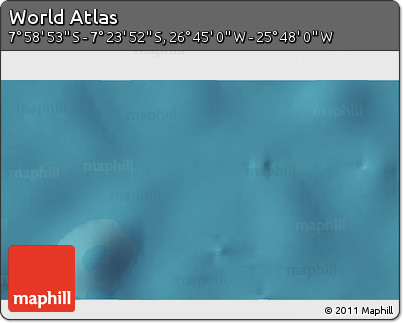 Satellite 3D Map of the Area around 7° 41' 23" S, 26° 16' 29" W