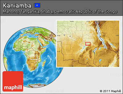Physical Location Map of Kaniamba