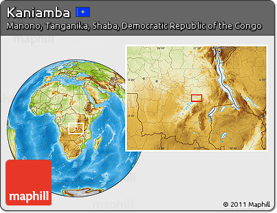 Physical Location Map of Kaniamba