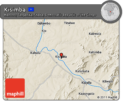 Shaded Relief 3D Map of Kisimba