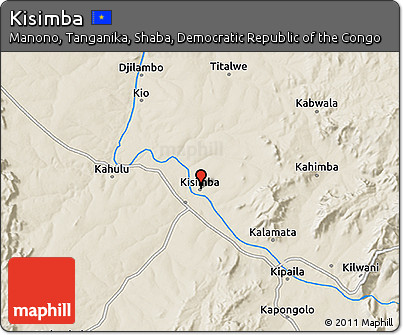 Shaded Relief 3D Map of Kisimba