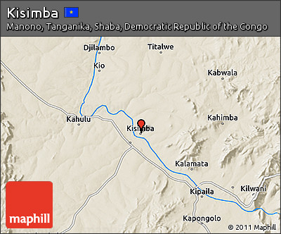 Shaded Relief 3D Map of Kisimba