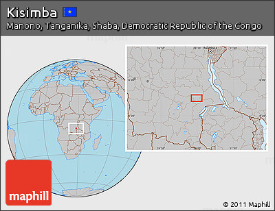 Gray Location Map of Kisimba