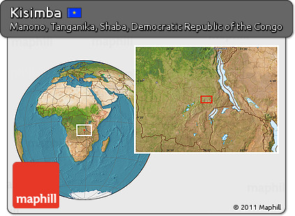 Satellite Location Map of Kisimba