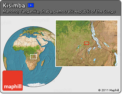 Satellite Location Map of Kisimba