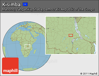 Savanna Style Location Map of Kisimba