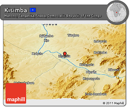 Physical Panoramic Map of Kisimba