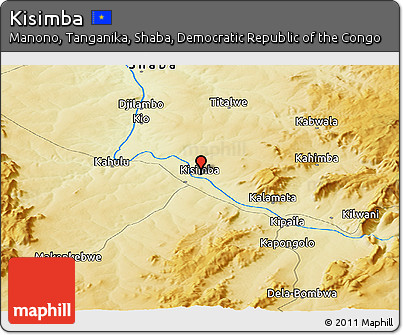 Physical Panoramic Map of Kisimba