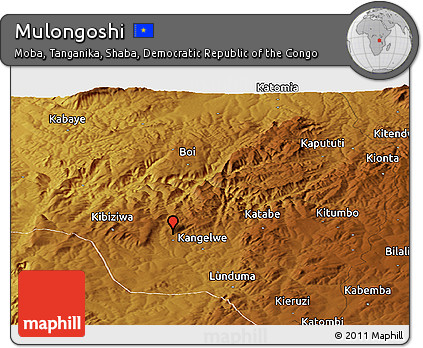 Physical Panoramic Map of Mulongoshi