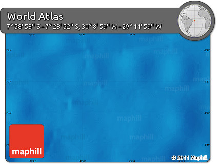 Shaded Relief Map of the Area around 7° 41' 23" S, 29° 40' 29" W