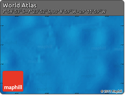 Shaded Relief Map of the Area around 7° 41' 23" S, 29° 40' 29" W