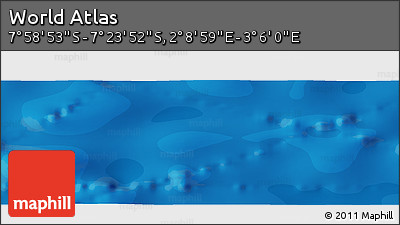 Political Panoramic Map of the Area around 7° 41' 23" S, 2° 37' 30" E