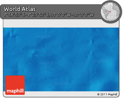 Physical 3D Map of the Area around 7° 41' 23" S, 30° 31' 29" W