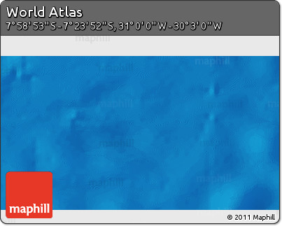 Physical 3D Map of the Area around 7° 41' 23" S, 30° 31' 29" W