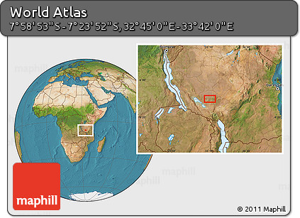 Satellite Location Map of the Area around 7° 41' 23" S, 33° 13' 30" E