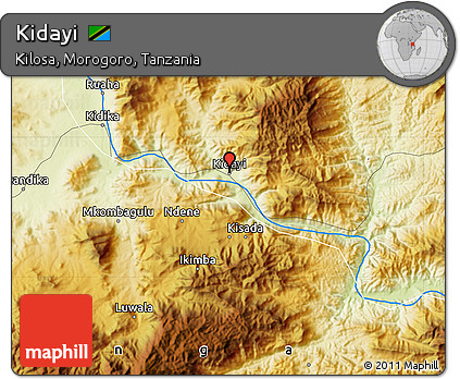 Physical Map of Kidayi