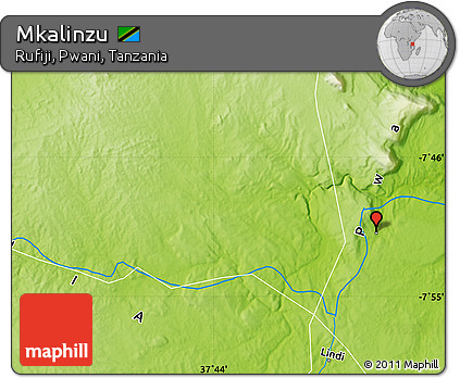 Physical Map of Mkalinzu