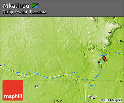 Physical Map of Mkalinzu