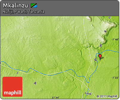 Physical Map of Mkalinzu