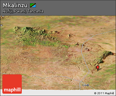 Satellite Panoramic Map of Mkalinzu