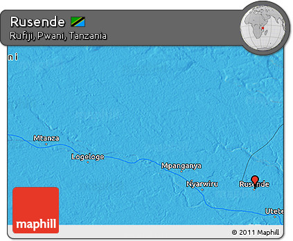 Political 3D Map of Rusende