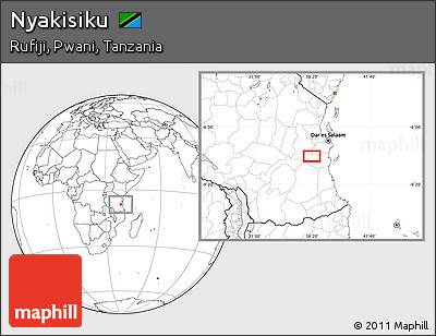 Blank Location Map of Nyakisiku