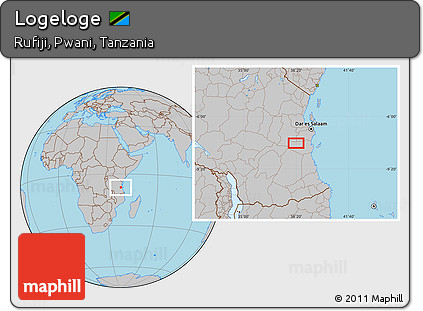 Gray Location Map of Logeloge