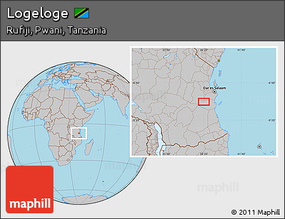 Gray Location Map of Logeloge