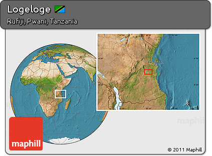 Satellite Location Map of Logeloge