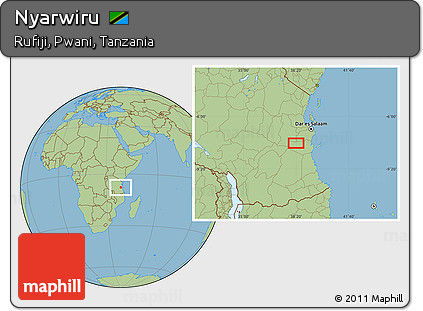 Savanna Style Location Map of Nyarwiru