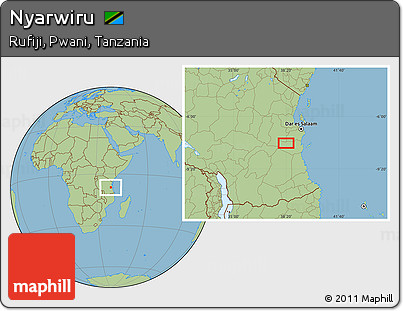 Savanna Style Location Map of Nyarwiru