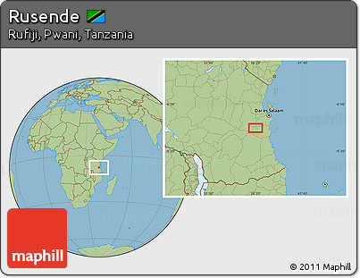 Savanna Style Location Map of Rusende