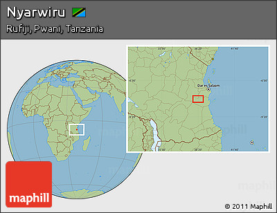 Savanna Style Location Map of Nyarwiru