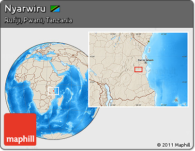 Shaded Relief Location Map of Nyarwiru