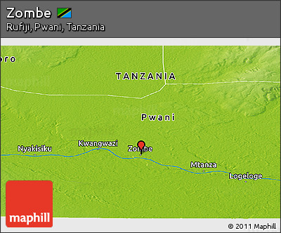 Physical Panoramic Map of Zombe