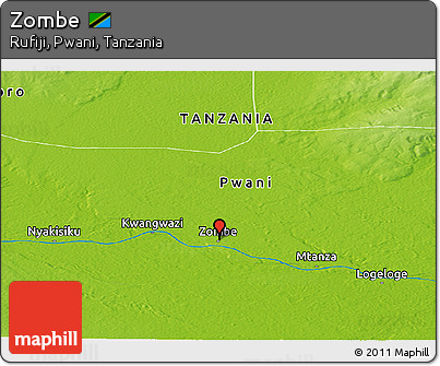 Physical Panoramic Map of Zombe