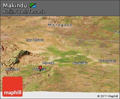 Satellite Panoramic Map of Makindu