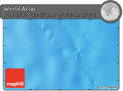 Physical Map of the Area around 7° 41' 23" S, 41° 43' 30" E
